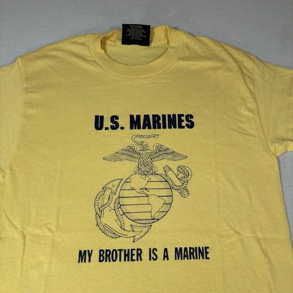 Vintage 80s United States Marines USMC T Shirt Single Stitch Mens M USA Made - Picture 5 of 7